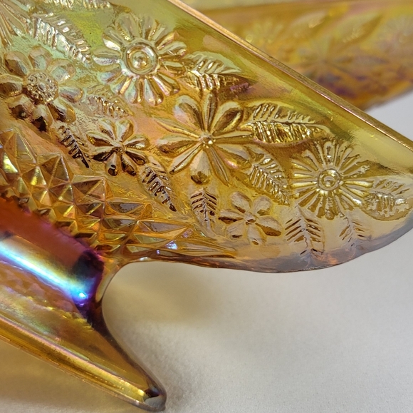 (2) Carnival Glass Iridescent Candy Dish - Picture 4 of 16